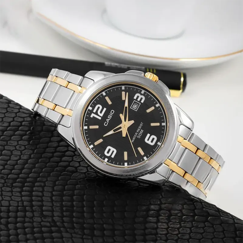 Casio Enticer Dual-tone Date Display Men's Watch- MTP-1314SG-1AV